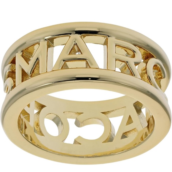 Marc Jacobs Logo Metal Ring, Size 8 - Picture 3 of 5